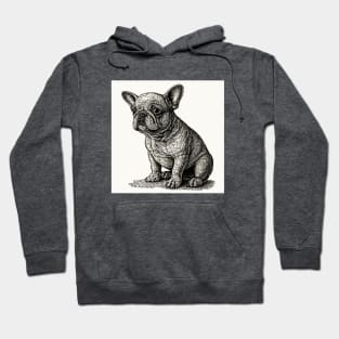 French Bulldog in Underground 70's Style Hoodie